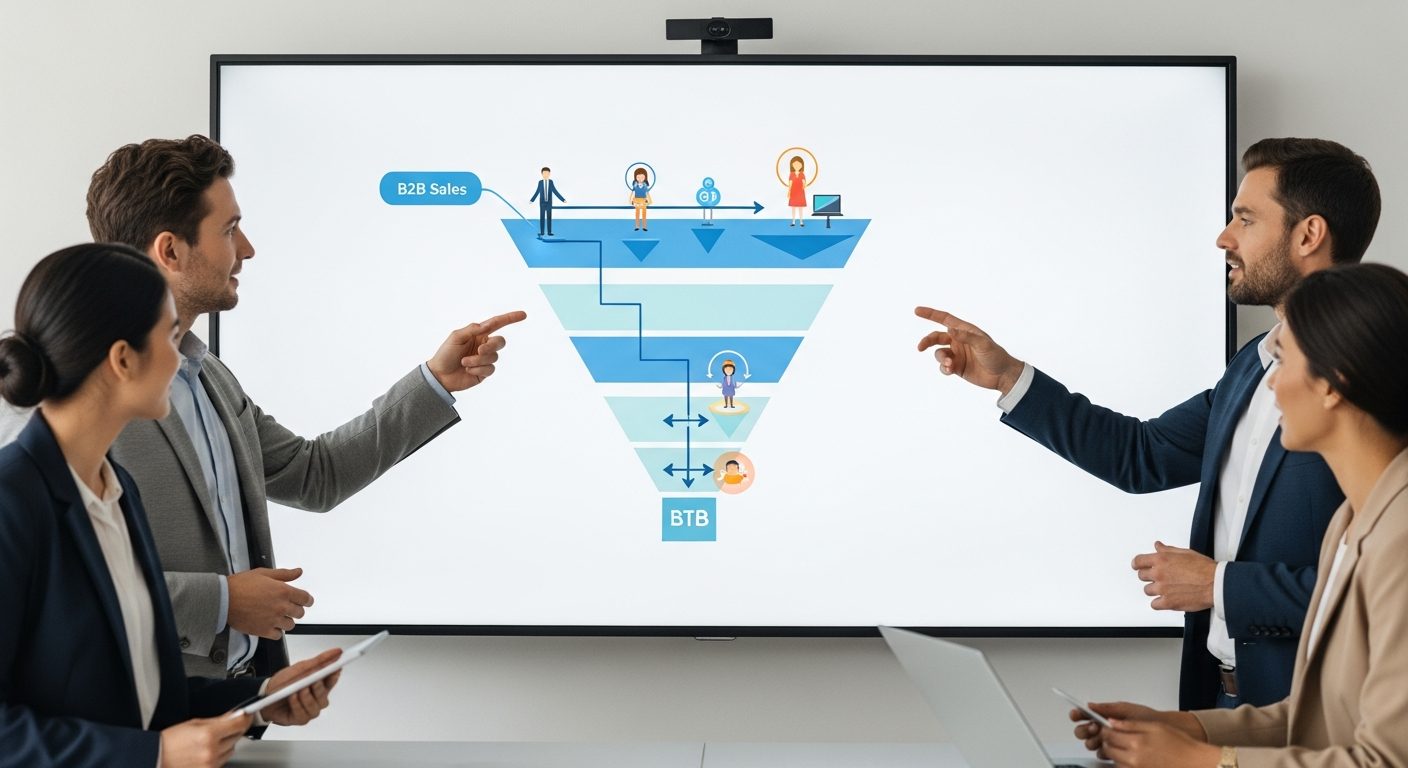مدیریت قیف فروش B2B؛ راهنمای عملیاتی از جذب سرنخ تا بستن قرارداد